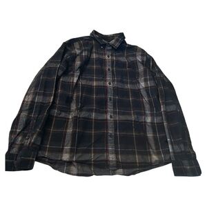 Express plaid button down long sleeve shirt slight corduroy texture